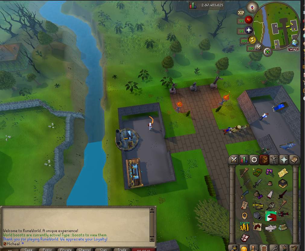 RuneWorld world exploration near the home river